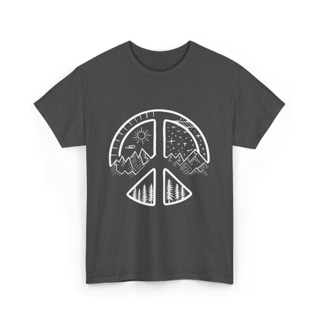 Four Seasons Peace Sign Adventure T-Shirt - Dark Heather