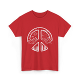 Four Seasons Peace Sign Adventure T-Shirt - Red