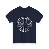 Four Seasons Peace Sign Adventure T-Shirt - Navy