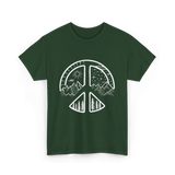 Four Seasons Peace Sign Adventure T-Shirt - Forest Green