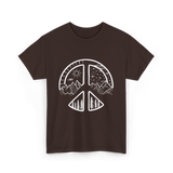 Four Seasons Peace Sign Adventure T-Shirt - Dark Chocolate