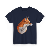 Fox Art Animal Lovers Fox T-Shirt - Navy