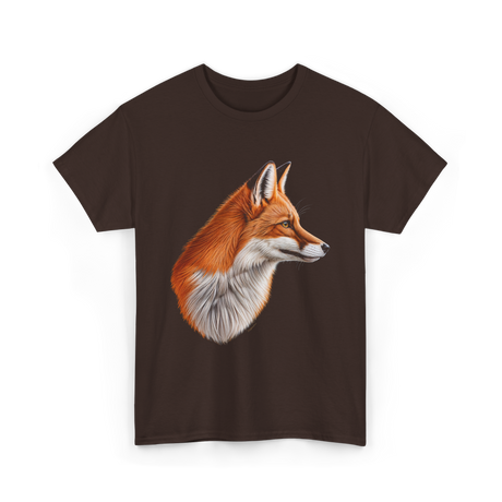 Fox Art Animal Lovers Fox T-Shirt - Dark Chocolate