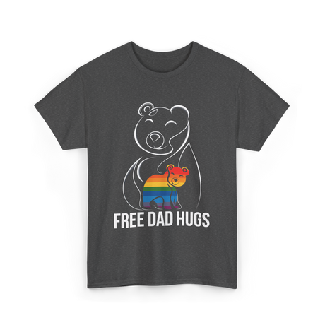 Free Dad Hugs Bear LGBT T-Shirt - Dark Heather