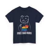 Free Dad Hugs Bear LGBT T-Shirt - Navy