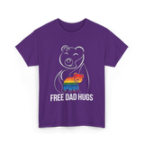 Free Dad Hugs Bear LGBT T-Shirt - Purple