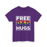 Free Dad Hugs LGBT Pride T-Shirt - Purple