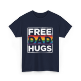 Free Dad Hugs LGBT Pride T-Shirt - Navy