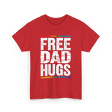 Free Dad Hugs LGBT Support T-Shirt - Red