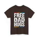 Free Dad Hugs LGBT Support T-Shirt - Dark Chocolate