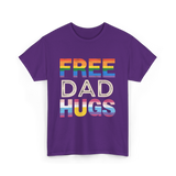 Free Dad Hugs LGBTQ Ally T-Shirt - Purple