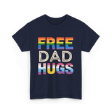 Free Dad Hugs LGBTQ Ally T-Shirt - Navy