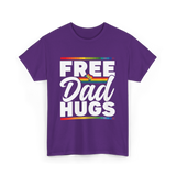 Free Dad Hugs LGBTQ Pride T-Shirt - Purple