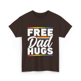 Free Dad Hugs LGBTQ Pride T-Shirt - Dark Chocolate