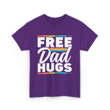 Free Dad Hugs LGBTQ Pride T-Shirt - Purple