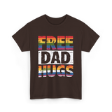 Free Dad Hugs Pride Ally T-Shirt - Dark Chocolate