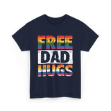 Free Dad Hugs Pride Ally T-Shirt - Navy