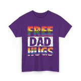 Free Dad Hugs Pride Ally T-Shirt - Purple