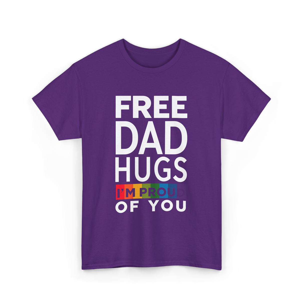 Free Dad Hugs Pride Dad T-Shirt - Purple