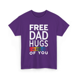 Free Dad Hugs Pride Dad T-Shirt - Purple