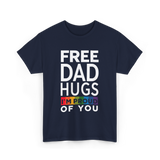 Free Dad Hugs Pride Dad T-Shirt - Navy