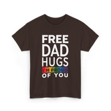 Free Dad Hugs Pride Dad T-Shirt - Dark Chocolate