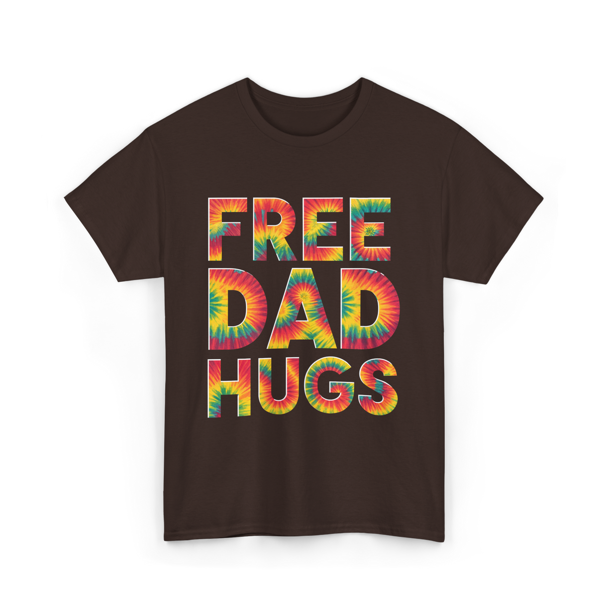 Free Dad Hugs Pride T-Shirt - Dark Chocolate