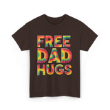 Free Dad Hugs Pride T-Shirt - Dark Chocolate