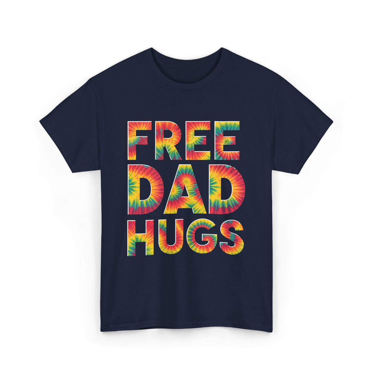 Free Dad Hugs Pride T-Shirt - Navy