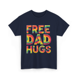 Free Dad Hugs Pride T-Shirt - Navy