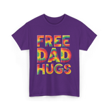 Free Dad Hugs Pride T-Shirt - Purple