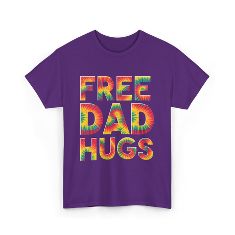 Free Dad Hugs Pride T-Shirt - Purple