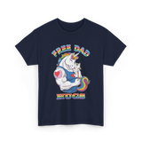 Free Dad Hugs Unicorn Pride T-Shirt - Navy