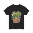 Free Hugs Cactus Cacti T-Shirt - Black