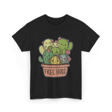 Free Hugs Cactus Cacti T-Shirt - Black