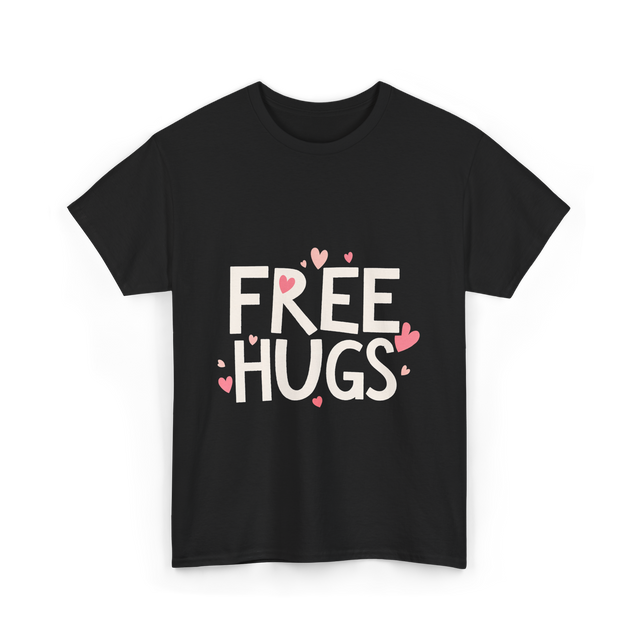 Free Hugs Kindness Love T-Shirt - Black