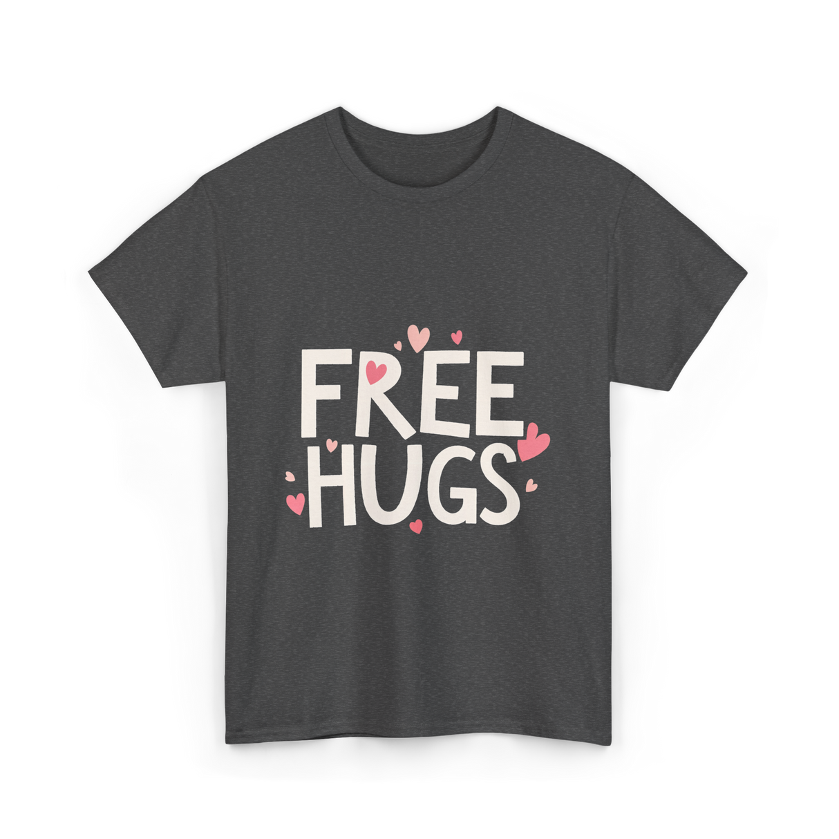 Free Hugs Kindness Love T-Shirt - Dark Heather