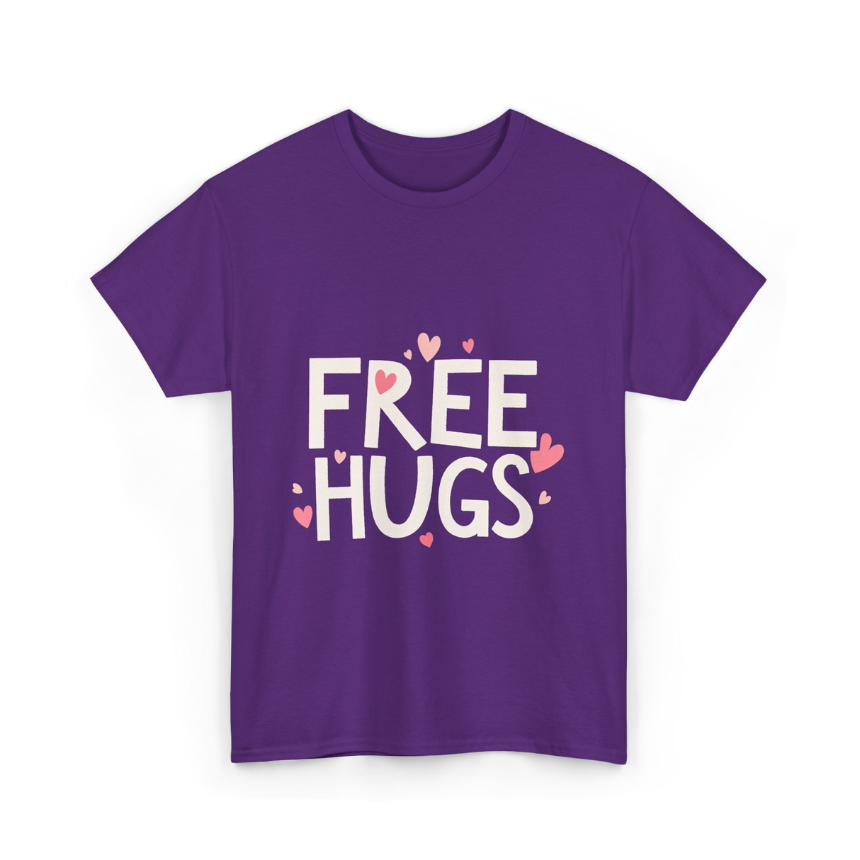 Free Hugs Kindness Love T-Shirt - Purple