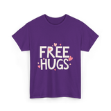 Free Hugs Kindness Love T-Shirt - Purple