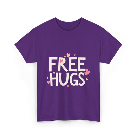 Free Hugs Kindness Love T-Shirt - Purple