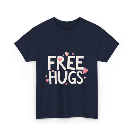 Free Hugs Kindness Love T-Shirt - Navy