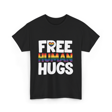 Free Human Hugs Pride T-Shirt - Black