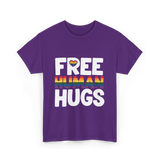 Free Human Hugs Pride T-Shirt - Purple