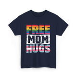 Free Mom Hugs LGBTQ Ally T-Shirt - Navy