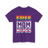 Free Mom Hugs LGBTQ Ally T-Shirt - Purple