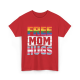 Free Mom Hugs LGBTQ Ally T-Shirt - Red