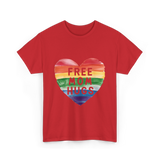 Free Mom Hugs LGBTQ Pride T-Shirt - Red