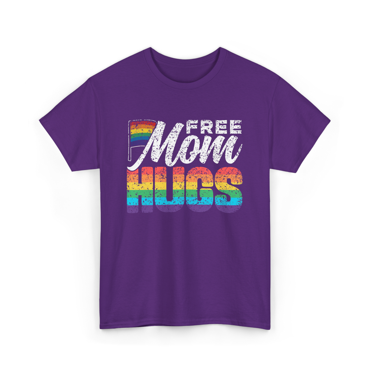 Free Mom Hugs LGBTQ Pride T-Shirt - Purple