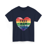 Free Mom Hugs LGBTQ Pride T-Shirt - Navy