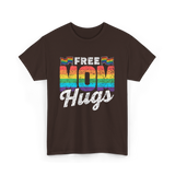 Free Mom Hugs LGBTQ Pride T-Shirt - Dark Chocolate